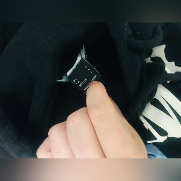 Forever 21 Black Hoodie with White Lettering - Picture 9 of 11